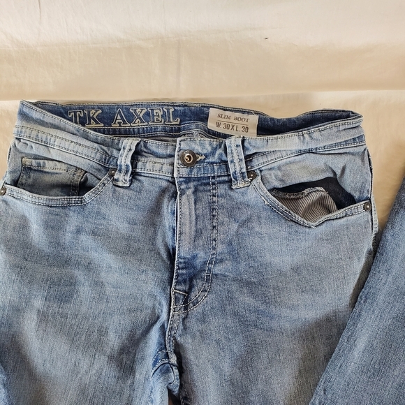 Mens TK AXEL Slim Boot Jeans Size 30x30 - Picture 2 of 6